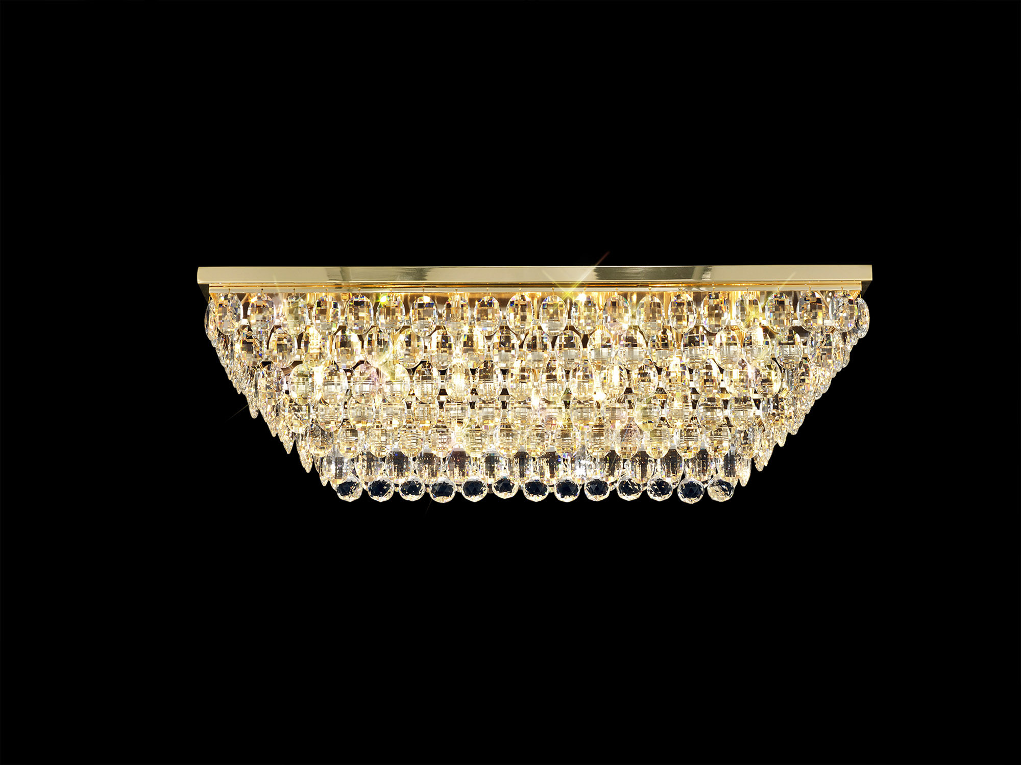 IL32827  Coniston Linear Flush Ceiling 11 Light (21.8kg) French Gold